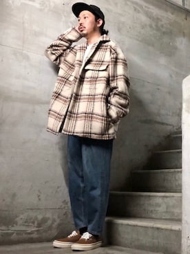 「SENSE OF PLACE by URBAN RESEARCH（センスオブプレイスバイアーバンリサーチ）のアイテム（その他アウター）」を使った、MasaakiOoueさん（メンズ・169cm）の秋コーディネート