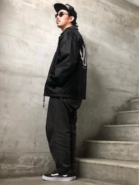 「メッシュキャップ」｜「アイテム（ナイロンジャケット）」を使った、MasaakiOoueさん（メンズ・169cm）の秋コーディネート
