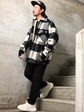 「jackrose」｜「アイテム（ブルゾン）」を使った、MasaakiOoueさん（メンズ・169cm）の冬コーディネート