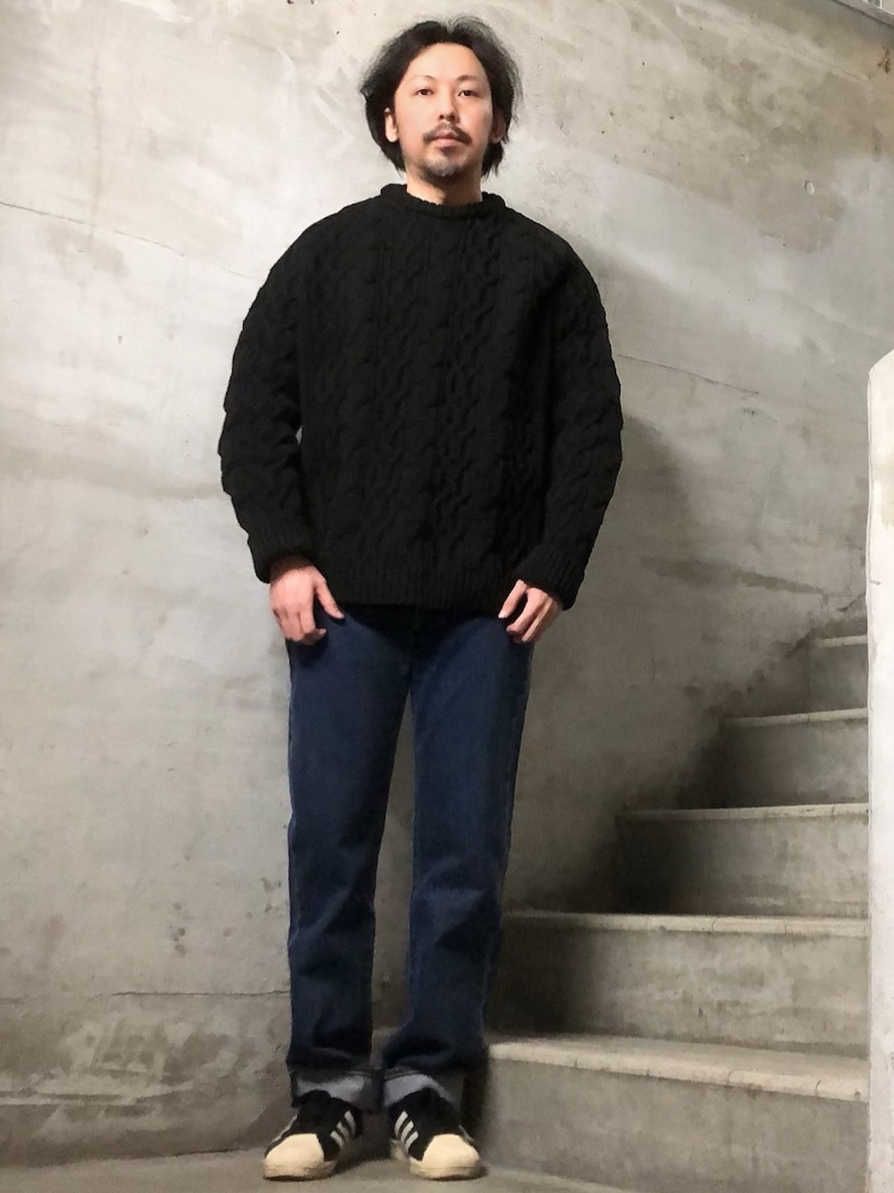 NUMBER (N)INEエアリースポンディッシュ/ ケーブルクルーネックニット 20210130193015196_1000.jpg