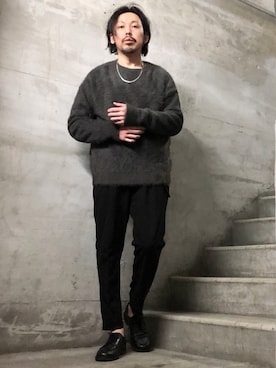 「STUDIOUS（ステュディオス）のアイテム（アクセサリー）」を使った、MasaakiOoueさん（メンズ・169cm）の冬コーディネート