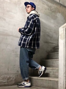 MasaakiOoueさんの「オーバーサイズ CPOダブルポケットシャツ ジャケット＆シェフパンツ【セットアップ】」を使ったコーディネート