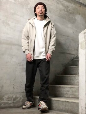 「SKECHERS（スケッチャーズ）のアイテム」を使った、MasaakiOoueさん（メンズ・169cm）の春コーディネート