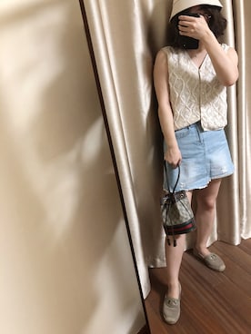 「アイテム（ドラムバッグ、その他）」を使った、滋滋さん（レディース・157cm）の夏コーディネート