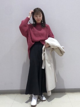 「mysty woman（ミスティウーマン）のアイテム（その他アウター）」を使った、まっちゃんさん（レディース・151cm）の冬コーディネート
