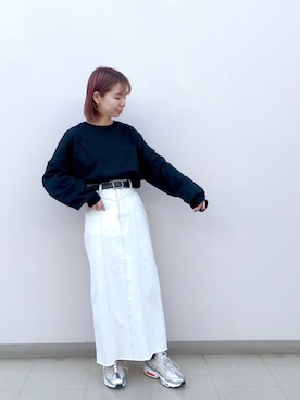 「PAGEBOY（ページボーイ）のWEB限定アイテム / 2WAYレイヤードロンT（Tシャツ/カットソー）」を使った、まっちゃんさん（レディース・151cm）の冬コーディネート