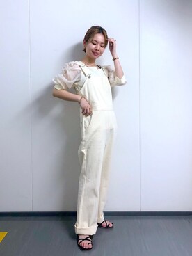 「JEANASIS（ジーナシス）のツナギリング/944283（リング）」を使った、まっちゃんさん（レディース・151cm）の春コーディネート