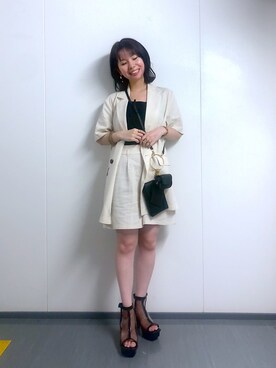 「JEANASIS（ジーナシス）のツナギリング/944283（リング）」を使った、まっちゃんさん（レディース・151cm）の夏コーディネート