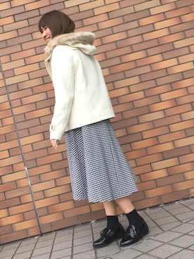 「パンプス×靴下」｜ORientalTRaffic アミュプラザ長崎店さん（レディース・155cm）の冬コーディネート