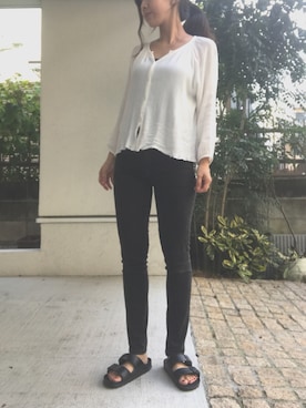 「Billiken（ビリケン）のアイテム」を使った、たみおとたまにこどもさん（レディース・153cm）の秋コーディネート