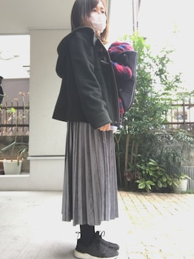 「And A（アンドエー）のアイテム（ジャケット/アウター）」を使った、たみおとたまにこどもさん（レディース・153cm）の春コーディネート