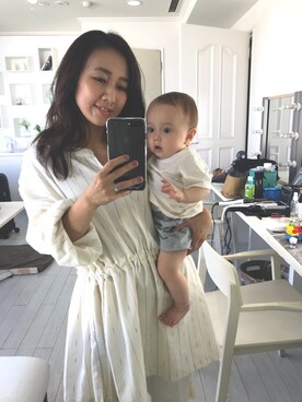 「Bijoux & Bee（ビジューアンドビー）のアイテム」を使った、たみおとたまにこどもさん（レディース・153cm）の秋コーディネート