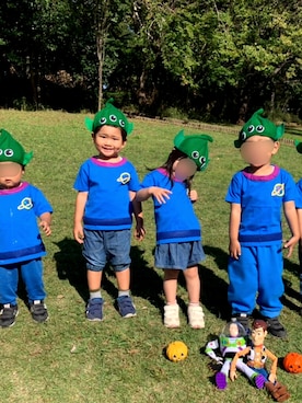 「スキップランド（スキップランド）のアイテム」を使った、晴さん（キッズ・90cm）の秋コーディネート