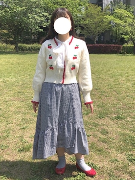 「WC（ダブル シー）のアイテム（カーディガン/ボレロ）」を使った、ユ ノ @ 低身長コーデ    さん（レディース・153cm）の春コーディネート