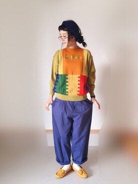 「KENZO」｜「アイテム（腕時計）」を使った、Rabbitsekine🐰さん（レディース・162cm）の冬コーディネート