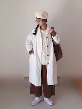 「CONVERSE（コンバース）のCONVERSE コンバース ジャック パーセル / JACK PURCEL（スニーカー）」を使った、Rabbitsekine🐰さん（レディース・162cm）の冬コーディネート