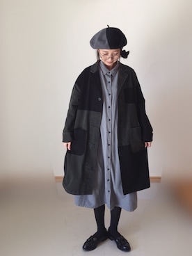 「M2squared（エムツースクエアード）のアイテム」を使った、Rabbitsekine🐰さん（レディース・162cm）の冬コーディネート