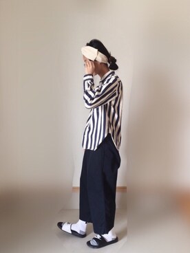 「アイテム（福袋/福箱、ブラック系）」を使った、Rabbitsekine🐰さん（レディース・162cm）の春コーディネート