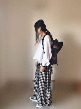 「niko and...（ニコアンド）のメンテンBIGBIG Ｔシャツ【niko and ...】（Tシャツ/カットソー）」を使った、Rabbitsekine🐰さん（レディース・162cm）の春コーディネート