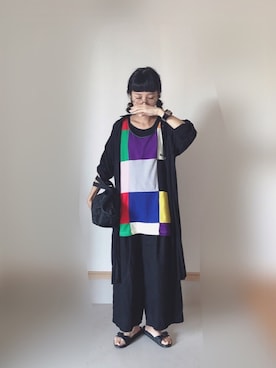 「LACOSTE」｜「アイテム（シャツワンピース）」を使った、Rabbitsekine🐰さん（レディース・162cm）の夏コーディネート
