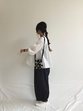 「handmade」｜「アイテム（アナログ腕時計）」を使った、Rabbitsekine🐰さん（レディース・162cm）の夏コーディネート