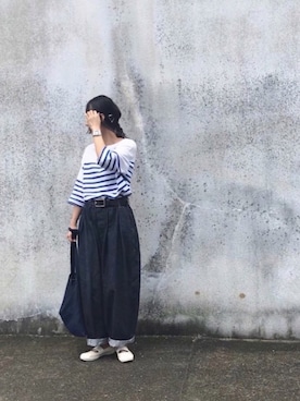 「orcival」｜「アイテム（スリッポン）」を使った、Rabbitsekine🐰さん（レディース・162cm）の夏コーディネート