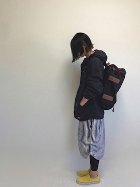 「patagonia」｜「アイテム（シャツワンピース）」を使った、Rabbitsekine🐰さん（レディース・162cm）の秋コーディネート