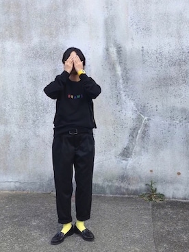 「DANTON（ダントン）のアイテム（チノパンツ）」を使った、Rabbitsekine🐰さん（レディース・162cm）の秋コーディネート