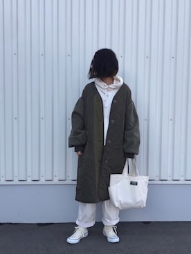 「キルティングコート」｜Rabbitsekine🐰さん（レディース・162cm）の冬コーディネート