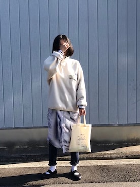 「patagonia」｜「アイテム（シャツワンピース）」を使った、Rabbitsekine🐰さん（レディース・162cm）の冬コーディネート
