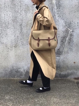 「DANTON（ダントン）のアイテム（チノパンツ）」を使った、Rabbitsekine🐰さん（レディース・162cm）の冬コーディネート