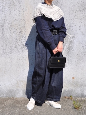 「BEAMS BOY（ビームスボーイ）のアイテム（スリッポン）」を使った、Rabbitsekine🐰さん（レディース・162cm）の春コーディネート