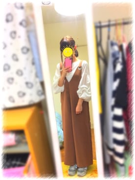 「リエディ」｜「アイテム（サロペット/オーバーオール）」を使った、恵理香✌︎さん（レディース・157cm）の夏コーディネート