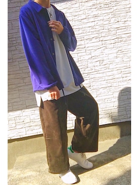 「semantic design（セマンティックデザイン）のアイテム（Tシャツ/カットソー）」を使った、iku .さん（メンズ・175cm）の秋コーディネート