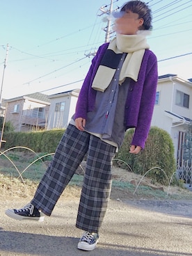 「semantic design（セマンティックデザイン）のアイテム（Tシャツ/カットソー）」を使った、iku .さん（メンズ・175cm）の冬コーディネート