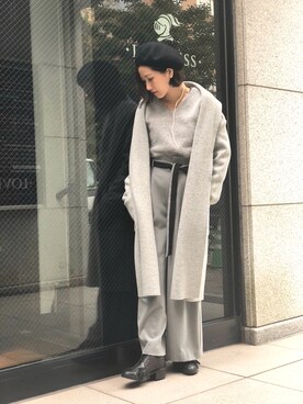 「ウエストイン」｜「アイテム（その他アウター）」を使った、kyonさん（レディース・160cm）の冬コーディネート