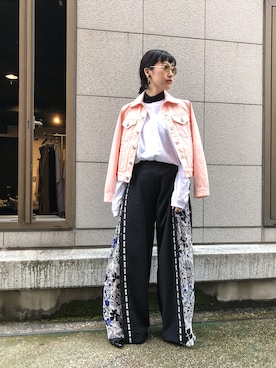 「MSGM（エムエスジーエム）のアイテム（パンツ）」を使った、kyonさん（レディース・160cm）の冬コーディネート