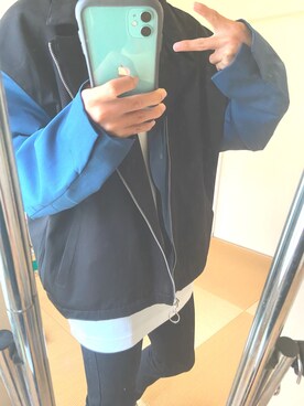 「YON（ヨン）のアイテム」を使った、ぽるんさん（メンズ・165cm）の春コーディネート