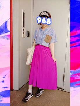 「プチプラミックス」｜968さん（レディース・158cm）の夏コーディネート