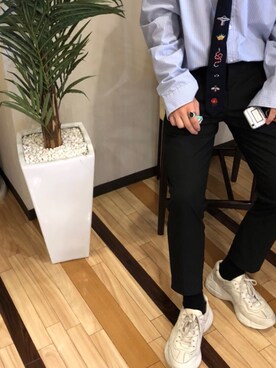 「アイテム（フォーマルスーツ/小物）」を使った、雅(18)さん（メンズ・170cm・10代）の秋コーディネート