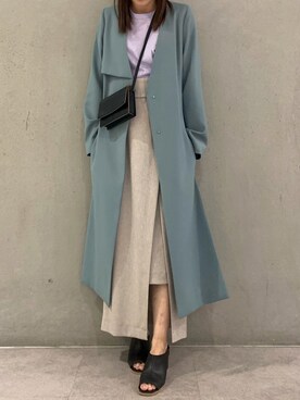 ishikawa Tomoka使用「STUDIOUS（【STUDIOUS】ハイツイストスリット ロングスカート）」的時尚穿搭