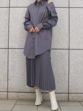 「08sircus（ゼロエイトサーカス）のアイテム」を使った、ishikawa Tomokaさん（レディース・152cm）の冬コーディネート