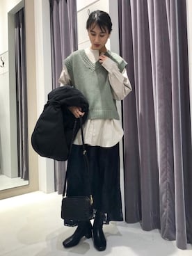 fujiさん（レディース・162cm）の冬コーディネート