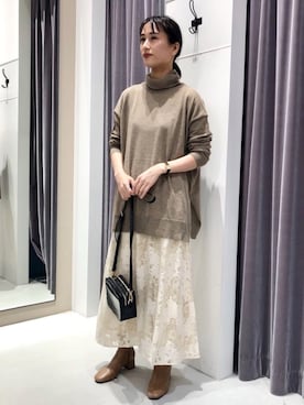 fujiさん（レディース・162cm）の冬コーディネート