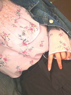 「rps（アールピーエス）のアイテム（デニムジャケット）」を使った、あ り も も ∗*ﾟさん（レディース・151cm）の春コーディネート