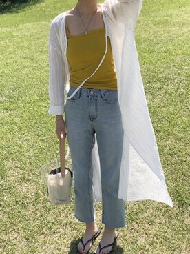 「Kastane」｜「アイテム（ビーチサンダル）」を使った、eun*さん（レディース・165cm）の春コーディネート