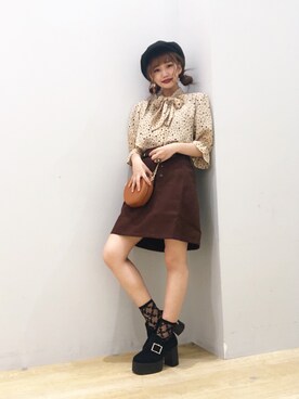 「アニマル」｜「アイテム（帽子）」を使った、kazuchaさん（レディース・154cm）の夏コーディネート