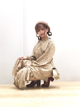 「スタッフセンバツ」｜「アイテム（ハンチング/ベレー帽）」を使った、kazuchaさん（レディース・154cm）の冬コーディネート