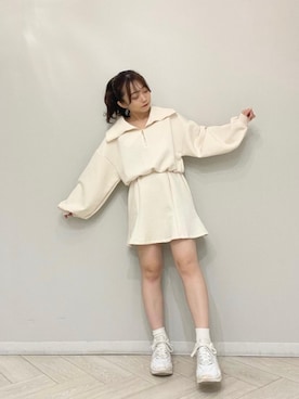 「パーカーワンピ」｜もちをさん（レディース・144cm）の秋コーディネート