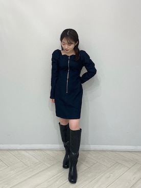 「でにむ」｜「アイテム（ワンピース/ドレス）」を使った、もちをさん（レディース・144cm）の冬コーディネート